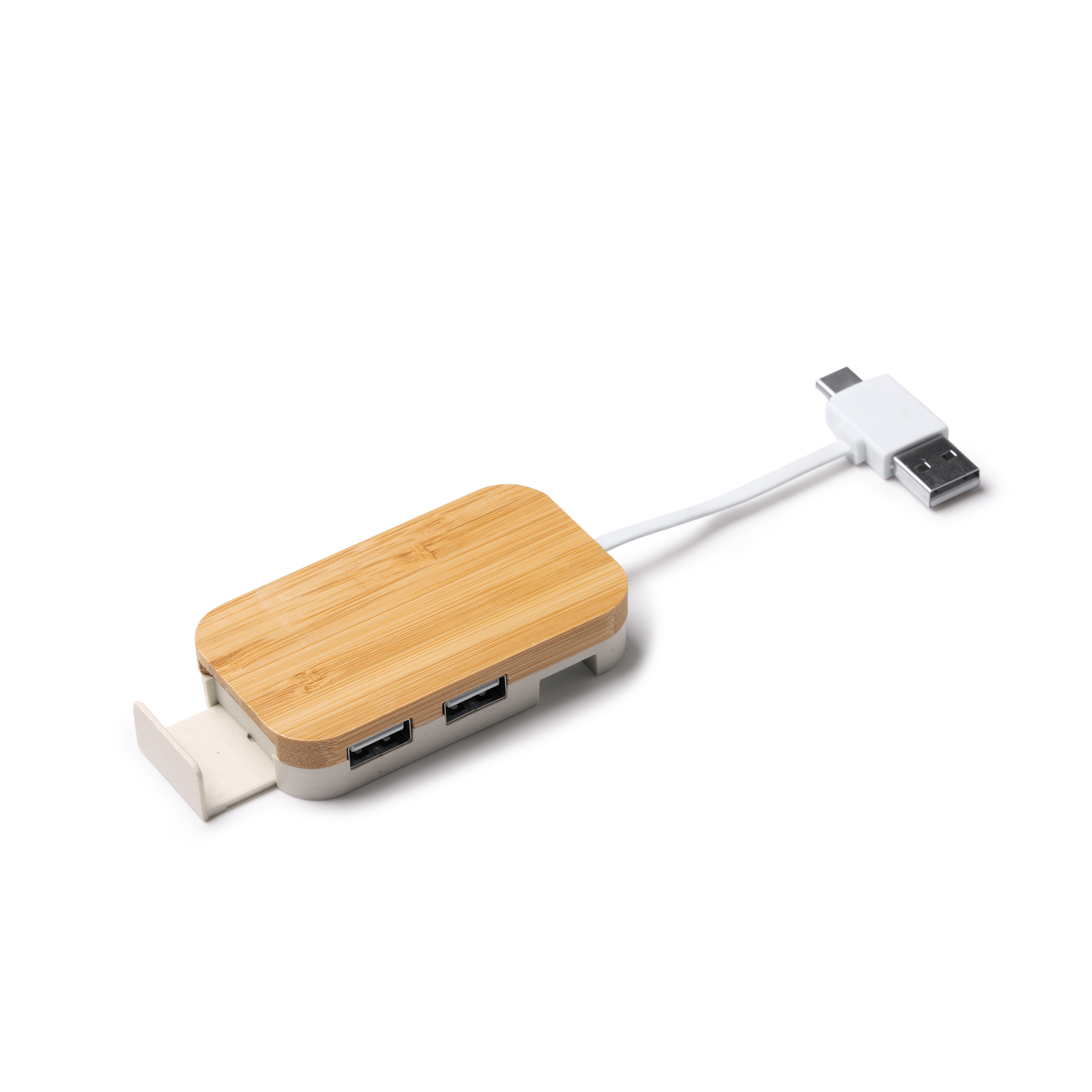 HUB USB de bambú KRUSE para Oficina Sostenible - Imagen 4