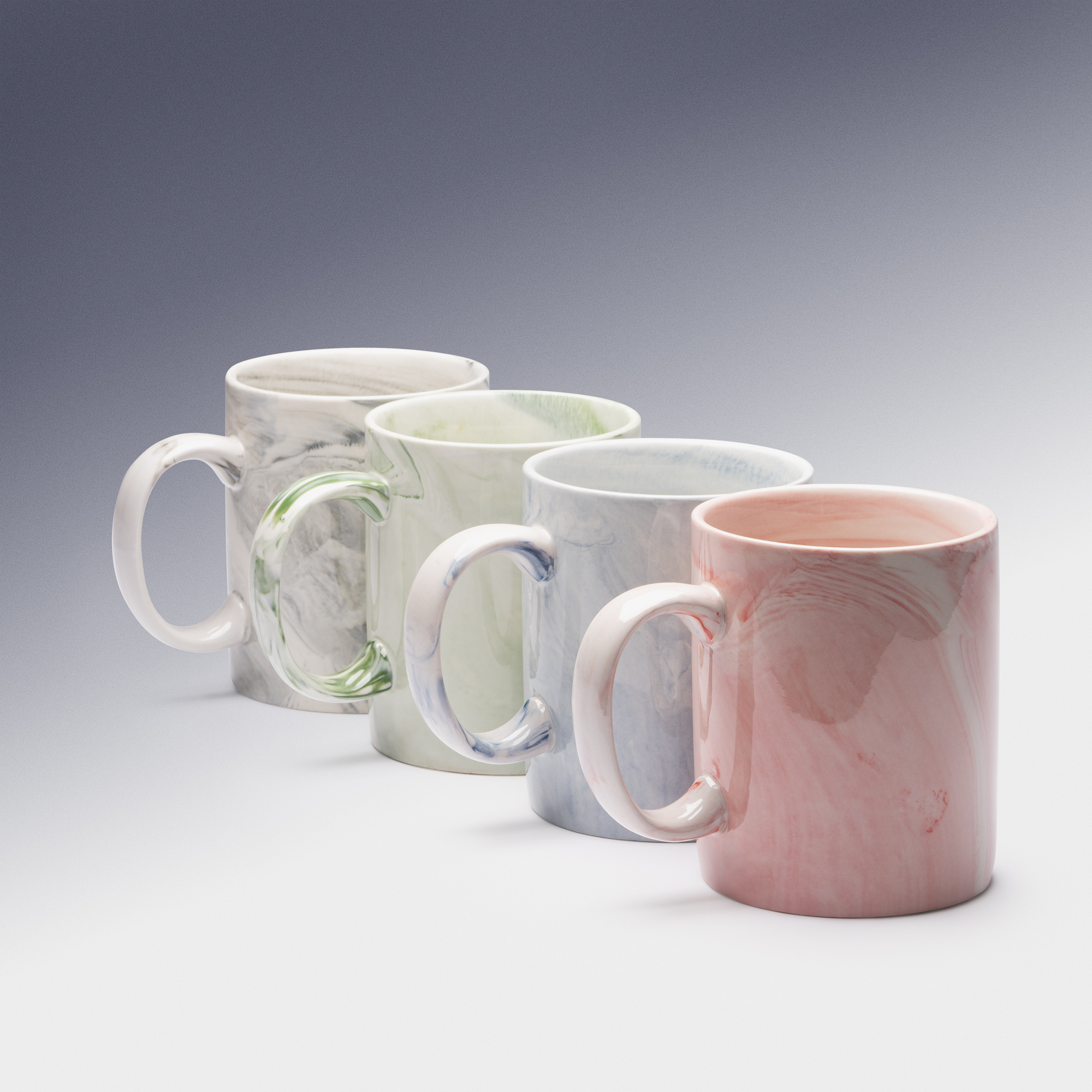 Taza de cerámica efecto mármol Norval - Imagen 4