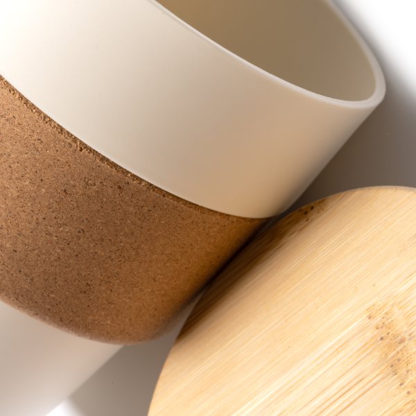 Vaso ecológico con tapa de bambú Lovren - Imagen 5