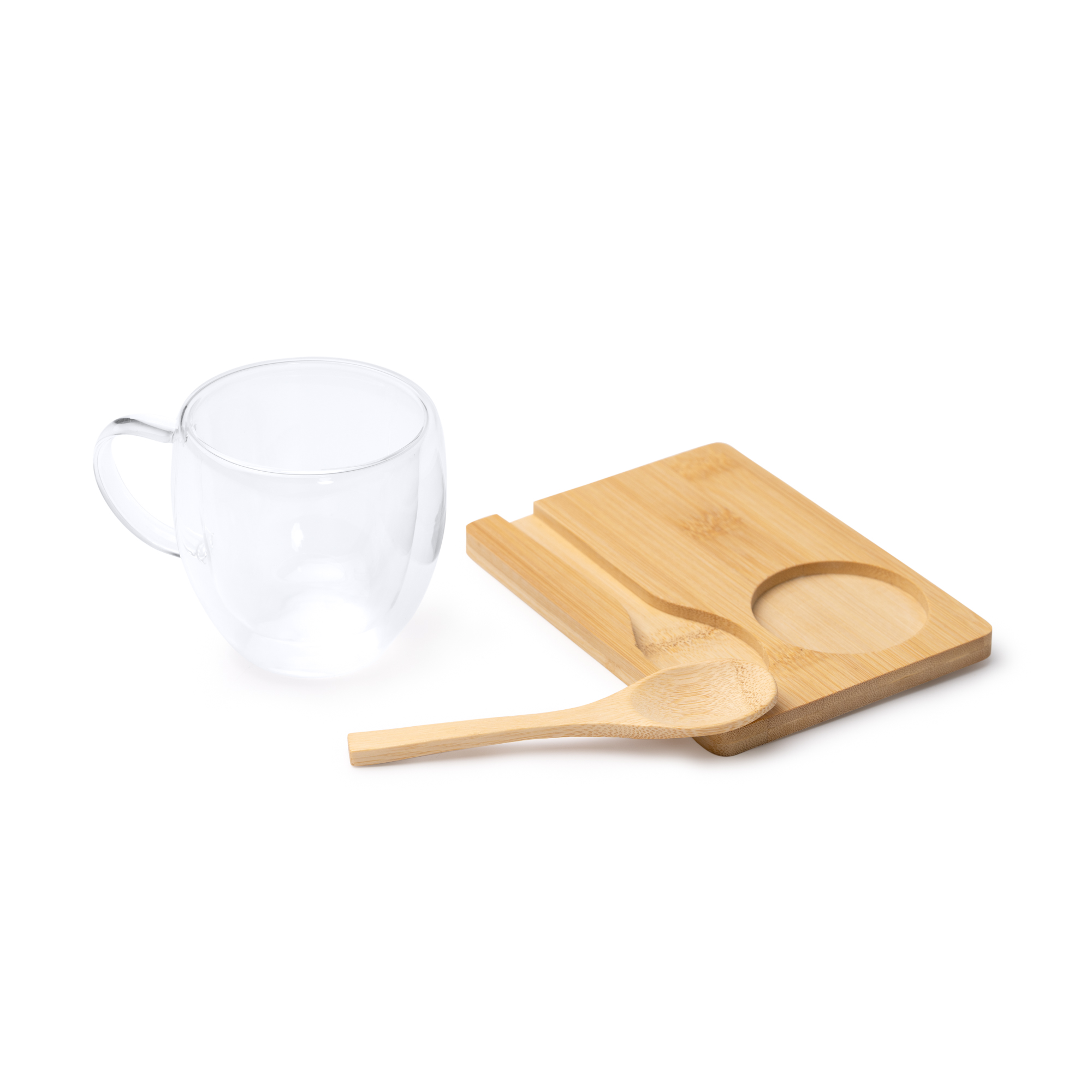 Set taza cristal doble pared Blumon ecológico - Imagen 3