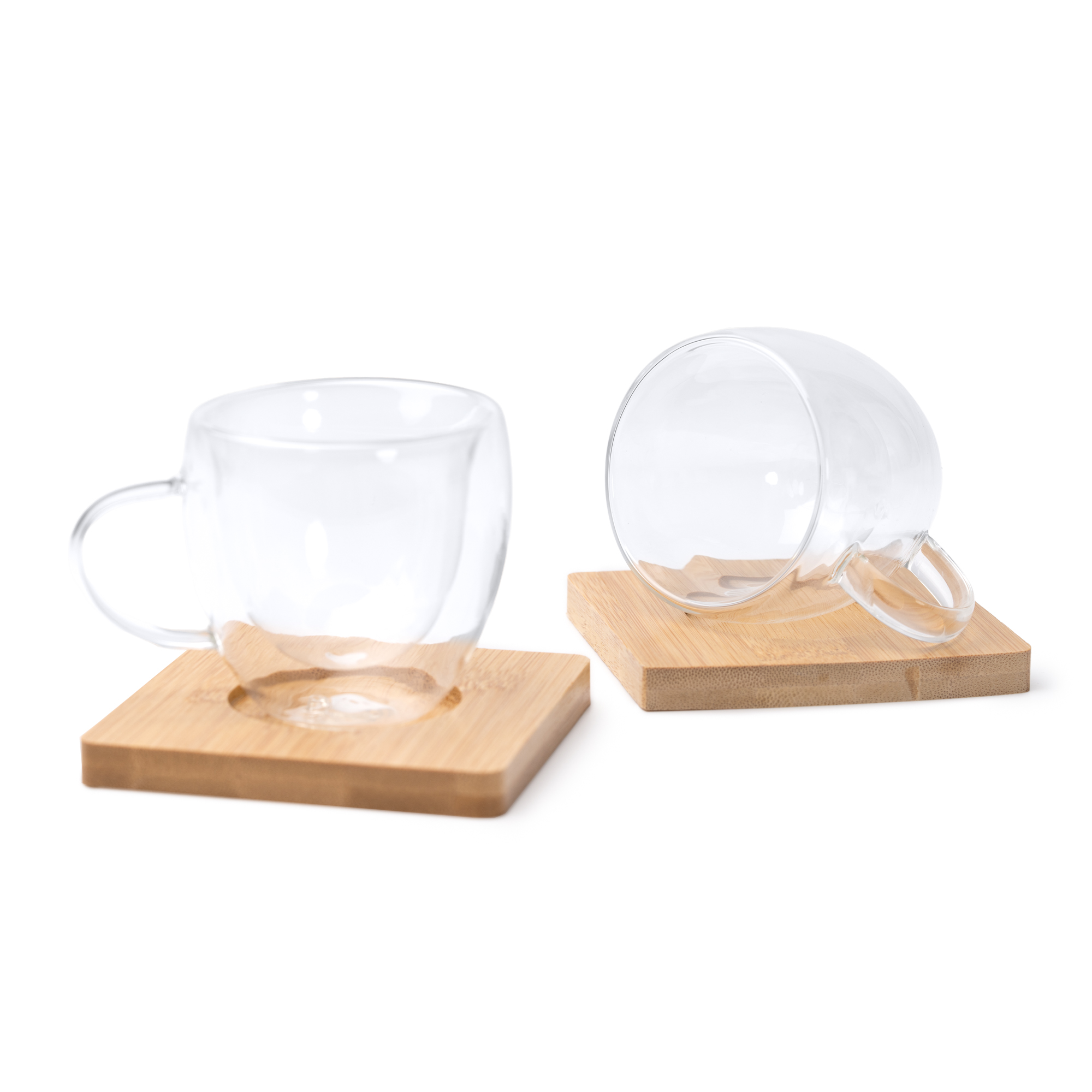 Set de café de cristal doble pared Robus - Imagen 3
