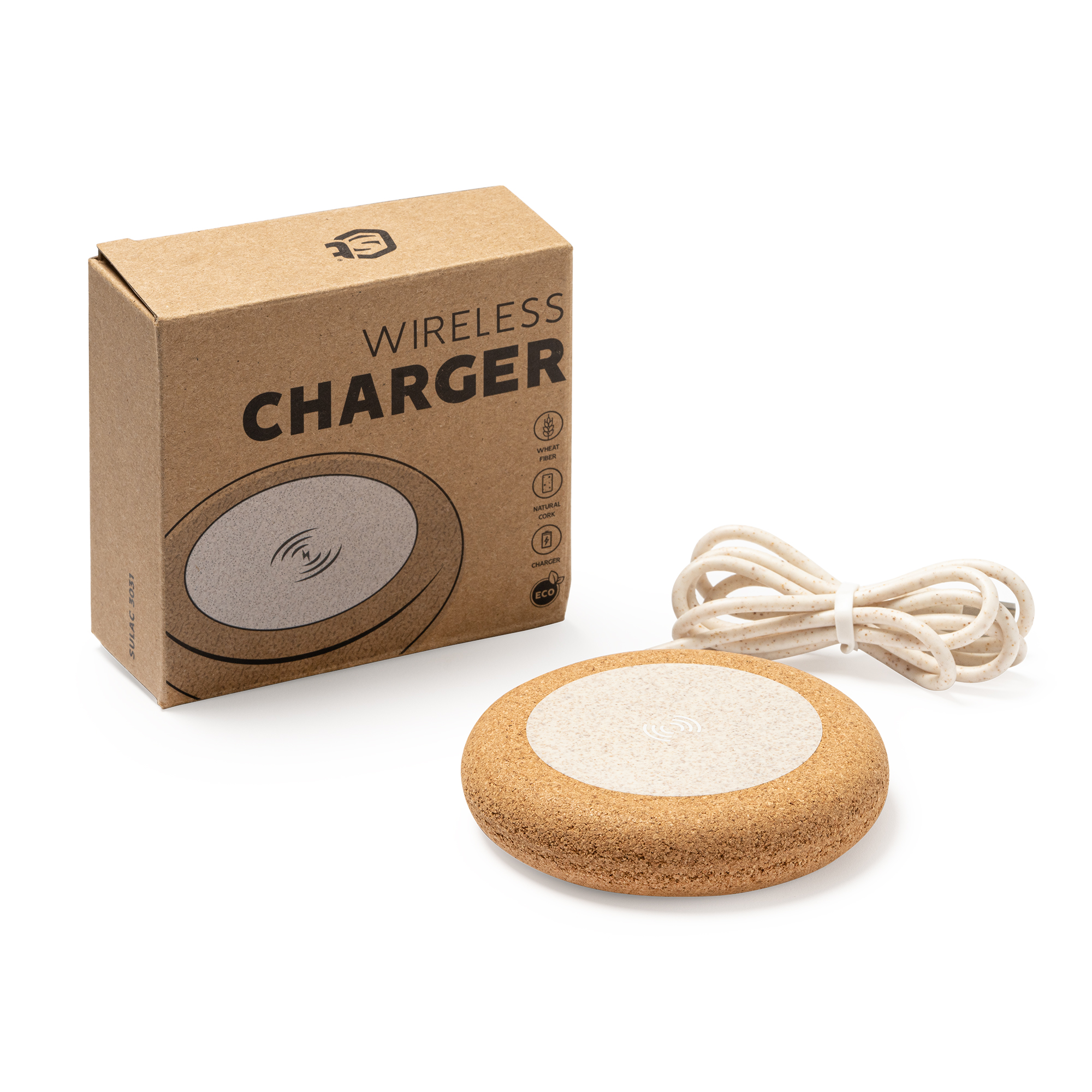 Cargador inalámbrico de corcho Sulac 15W - Imagen 4