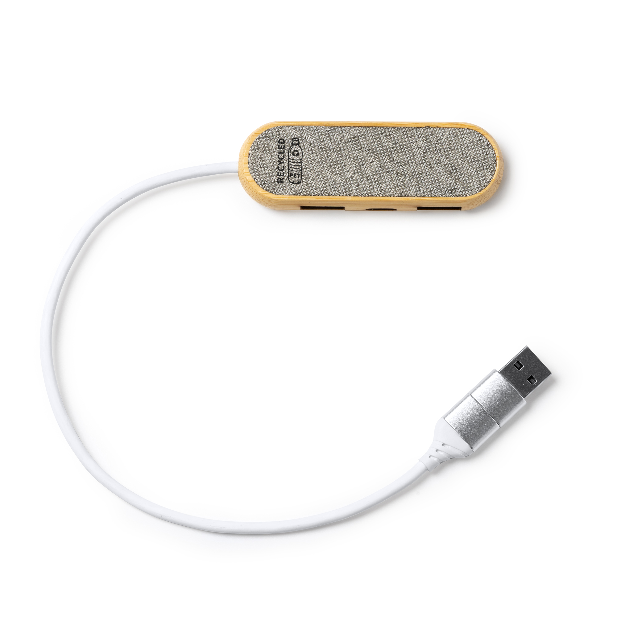 Hub USB de bambú Badoc para Oficina Sostenible - Imagen 2