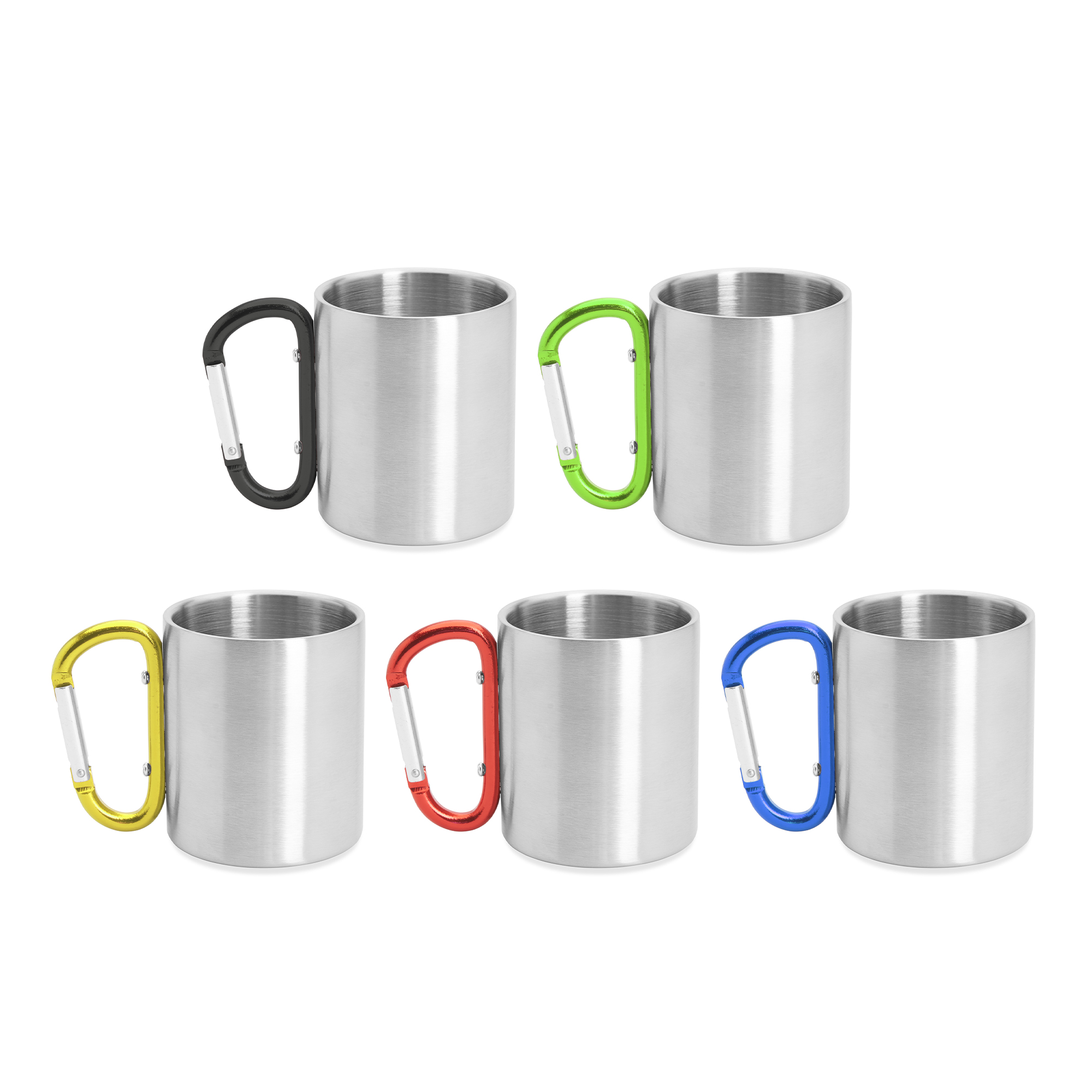 Taza con mosquetón Guaya de inoxidable Guaya de doble - Imagen 4