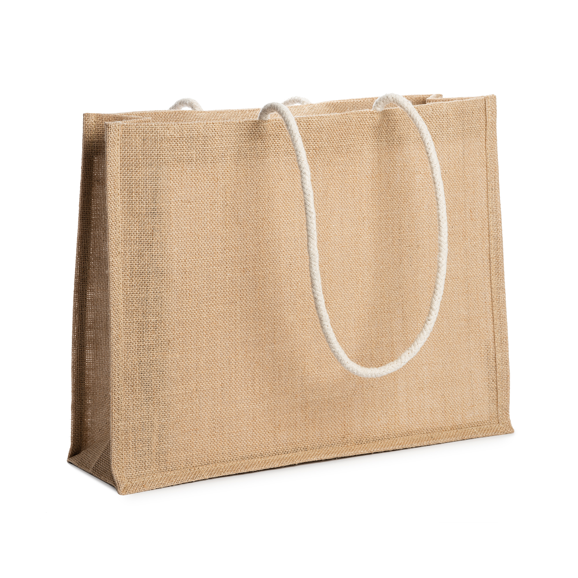 Bolsa de playa de yute Sterna con asas de algodón - Imagen 2