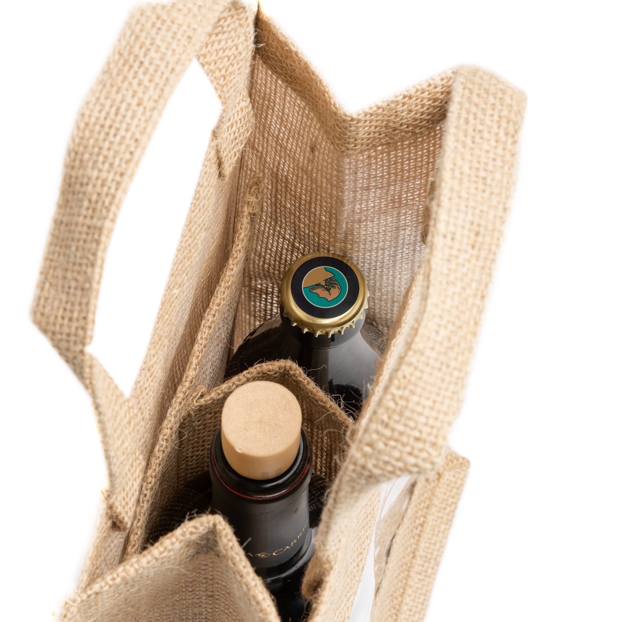Bolsa de yute para botellas Grace - Imagen 3
